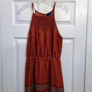 Francesca's Blue Rain Red Floral Dress, Women's M